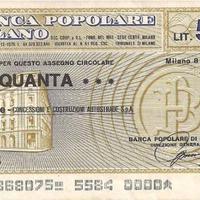 Miniassegni Banca Popolare di Milano