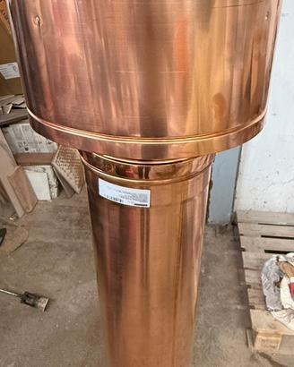 Tubo in rame lineare con tappo in rame