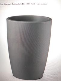 Vaso Genesis Veca antracite h 60cm rotondo