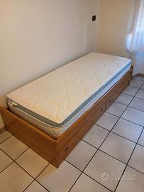 Letto singolo con rete