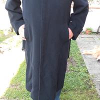 cappotto lungo blu misto cashmere