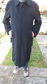 cappotto lungo blu misto cashmere