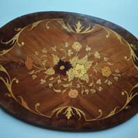 Ovale in Legno Intarsiato - Sorrento Anni '50