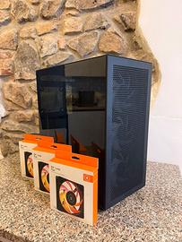 Case NZXT H7 Flow + 3 ventole EK-Loop FPT 140 RGB