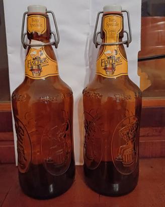 Coppia bottiglie vuote Fischer