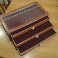Scatola Portamonete/Orologi in vetro e legno