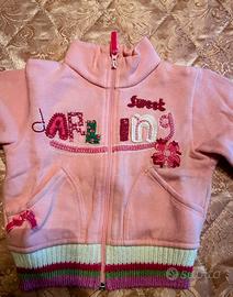 Felpa 12 mesi rosa