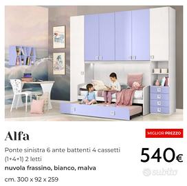  cameretta a ponte come nuova