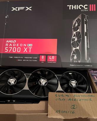 AMD XFX THICC III ULTRA 5700 xt REPADDATA+ ricambi