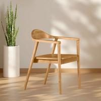 Sedia con bracciolo in legno