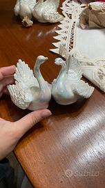 Statua coppia di cigni