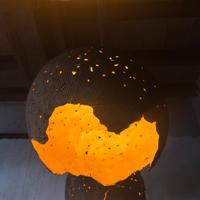 Lampada decorativa in stile organico, luce calda