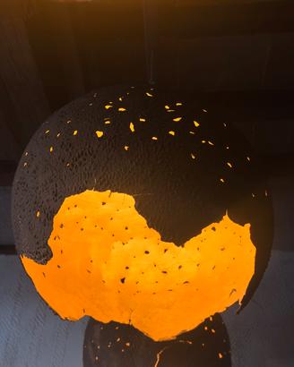 Lampada decorativa in stile organico, luce calda