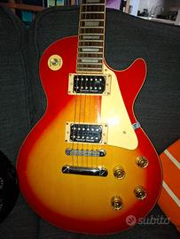 Chitarra elettrica Jim Harley Les Paul burn red