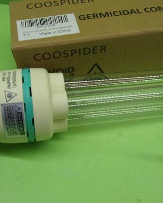 Lampada UVC germicida con ozono e raggi UV, attacc