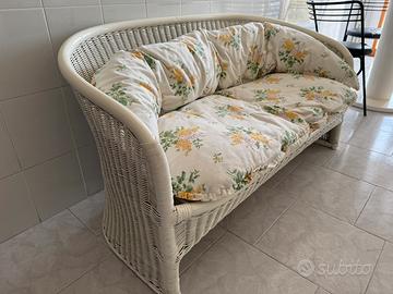 Divanetto 2 posti in rattan