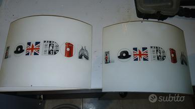 Coppia di lampade a parete per ingresso/camera 