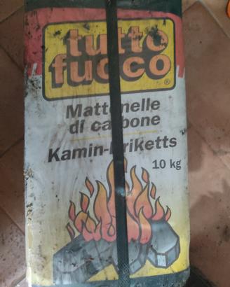 2 Pacchi Mattonelle Carbone Lignite (ca. 19kg)