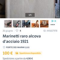 FUTURISMO MARINETTI 1921 ALCOVA