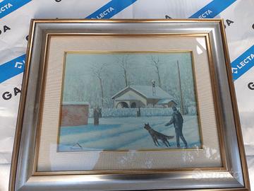 Quadro paesaggio innevato