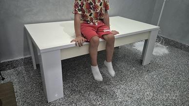 tavolino laccato beige bianco 