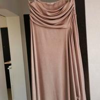 Elegante vestito Lucido Oro da Cerimonia