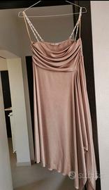 Elegante vestito Lucido Oro da Cerimonia