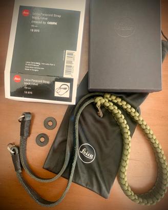 Tracolla Leica Paracord Strap Black/Olive (100 cm)