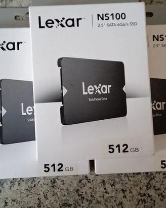 3 pezzi lexar ns100 2,5" 512gb ssd 2,5 interno int
