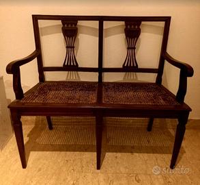 Divanetto panca  in stile Thonet  