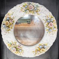 Specchio cornice decorata ceramica Mazoti Albisola