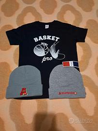 Set 2 cappelli e 1 maglietta t-shirt basket nuovi