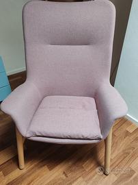 Poltrona schienale alto IKEA Vedbo Rosa antico
