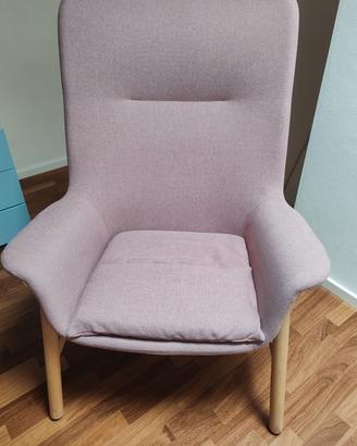 Poltrona schienale alto IKEA Vedbo Rosa antico