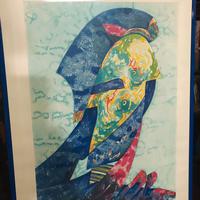 Gianni Dova Nido sule rocce, quadro 