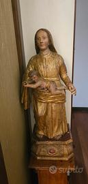 Statua madonna con il bambino XVII secolo