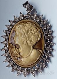 Cameo In Metallo, effetto argento antico 