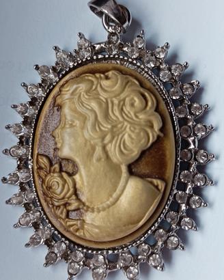 Cameo In Metallo, effetto argento antico 