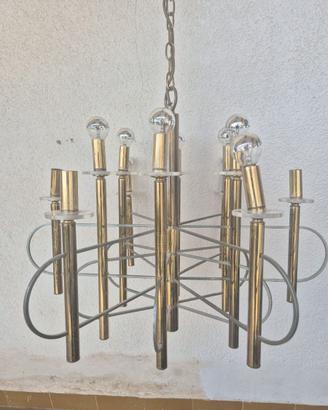 Lampadario scultoreo Anni 70 Gaetano Sciolari