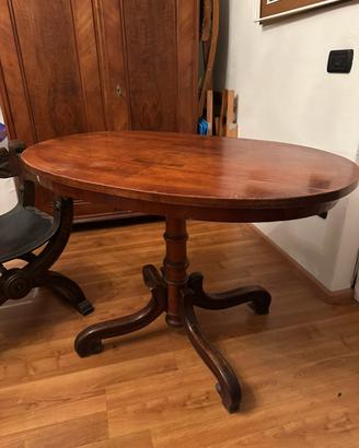 Tavolo ovale in legno fine 800 inizi 900
