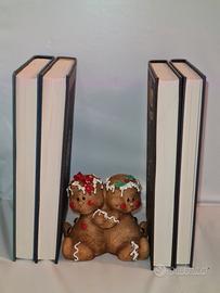Porta candela natalizia / ferma libri gingerbread