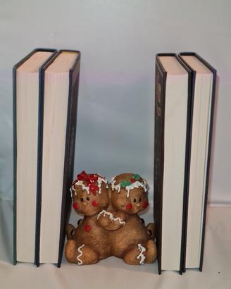 Porta candela natalizia / ferma libri gingerbread
