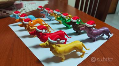 Decorazioni Natale Bassotti cm 10 stampa 3D 