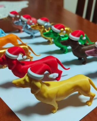 Decorazioni Natale Bassotti cm 10 stampa 3D 