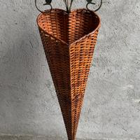 Portaombrelli Cuore In Vimini Intrecciato e ferro