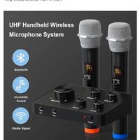 Mixer audio-video con 2 microfoni  bluetooth