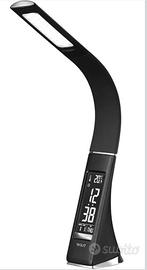 Lampada da scrivania LED con orologio e termometro