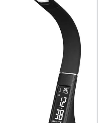 Lampada da scrivania LED con orologio e termometro