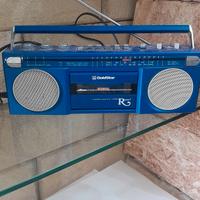 radio Goldstar fm casetta blu vintage pile presa