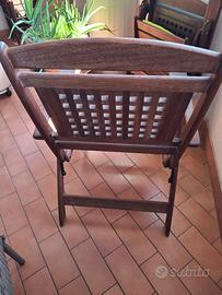 Set di 4 sedie da giardino in legno esotico